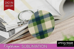 Tartan Plaid Keychain PNG - Tartan Pattern Keychain Product Image 1