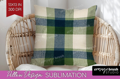 Tartan Plaid Pillow Sublimation - Tartan Pattern Pillow PNG Product Image 1