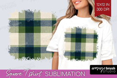 Tartan Plaid Square Tshirt Background - Tartan Pattern PNG Product Image 1