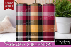 Tartan Plaid Tumbler Wrap - Tartan Pattern Tumbler PNG Product Image 1