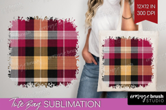 Tartan Plaid Tote Bag - Tartan Pattern Tote Bag PNG Product Image 1
