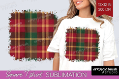 Tartan Plaid Square Tshirt Background - Tartan Pattern PNG Product Image 1