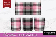 Tartan Plaid Mug Wrap - Tartan Pattern Mug PNG Sublimation Product Image 1