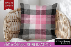 Tartan Plaid Pillow Sublimation - Tartan Pattern Pillow PNG Product Image 1