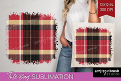 Tartan Plaid Tote Bag - Tartan Pattern Tote Bag PNG Product Image 1