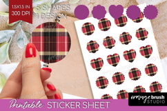 Tartan Plaid Round Sticker - Tartan Pattern Printable Sheet Product Image 1