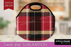 Tartan Plaid Lunch Bag - Tartan Pattern Lunch Bug PNG Product Image 1