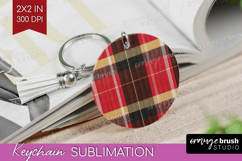 Tartan Plaid Keychain PNG - Tartan Pattern Keychain Product Image 1
