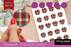 Tartan Plaid Round Sticker - Tartan Pattern Printable Sheet Product Image 1