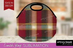 Tartan Plaid Lunch Bag - Tartan Pattern Lunch Bug PNG Product Image 1