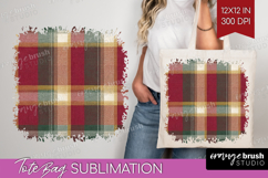 Tartan Plaid Tote Bag - Tartan Pattern Tote Bag PNG Product Image 1