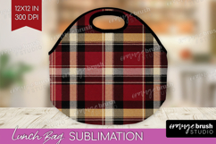 Tartan Plaid Lunch Bag - Tartan Pattern Lunch Bug PNG Product Image 1