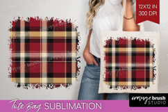 Tartan Plaid Tote Bag - Tartan Pattern Tote Bag PNG Product Image 1