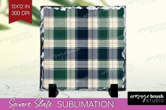 Tartan Plaid Slate PNG - Tartan Pattern Square Slate Product Image 1