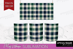 Tartan Plaid Mug Wrap - Tartan Pattern Mug PNG Sublimation Product Image 1