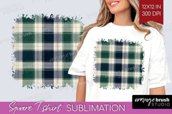 Tartan Plaid Square Tshirt Background - Tartan Pattern PNG Product Image 1