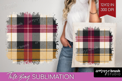 Tartan Plaid Tote Bag - Tartan Pattern Tote Bag PNG Product Image 1