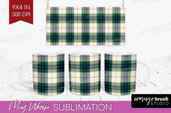 Tartan Plaid Mug Wrap - Tartan Pattern Mug PNG Sublimation Product Image 1