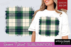 Tartan Plaid Square Tshirt Background - Tartan Pattern PNG Product Image 1