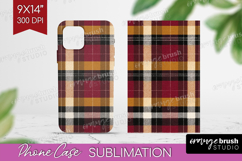 Tartan Plaid Phone Case PNG - Tartan Pattern Case PNG Product Image 1