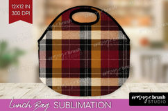 Tartan Plaid Lunch Bag - Tartan Pattern Lunch Bug PNG Product Image 1