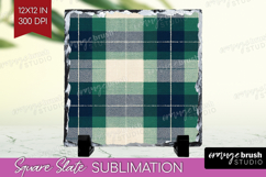 Tartan Plaid Slate PNG - Tartan Pattern Square Slate Product Image 1