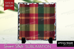 Tartan Plaid Slate PNG - Tartan Pattern Square Slate Product Image 1