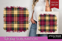 Tartan Plaid Tote Bag - Tartan Pattern Tote Bag PNG Product Image 1