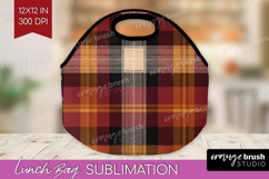 Tartan Plaid Lunch Bag - Tartan Pattern Lunch Bug PNG Product Image 1