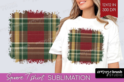 Tartan Plaid Square Tshirt Background - Tartan Pattern PNG Product Image 1