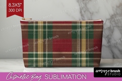 Tartan Plaid Cosmetic Bag - Tartan Pattern Makeup Bag PNG Product Image 1