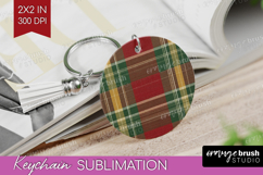 Tartan Plaid Keychain PNG - Tartan Pattern Keychain Product Image 1