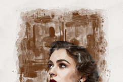 Vintage Digital Watercolor Portrait Product Image 3