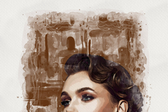 Vintage Digital Watercolor Portrait Product Image 4
