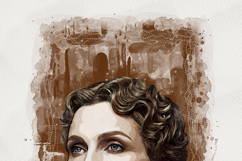 Vintage Digital Watercolor Portrait Product Image 5