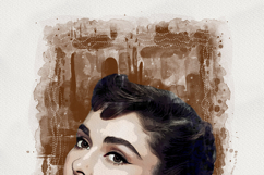Vintage Digital Watercolor Portrait Product Image 6