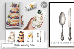 Wedding Cakes Digital Paper Product Image 1