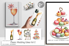 Wedding Cakes Digital Paper Product Image 1
