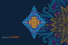 Classical engraving petal floral ornament border Product Image 1