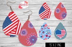 Classic Patriotic | 4th of July | 4 Sets Teardrop Earrings Product Image 1