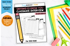 EDITABLE Interview a Classmate for Big Kids - Biography Product Image 1