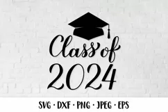 Class of 2024 SVG. Graduation hat. Grad of 2024 shirt design Product Image 1