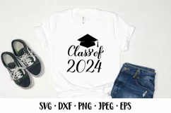 Class of 2024 SVG. Graduation hat. Grad of 2024 shirt design Product Image 2