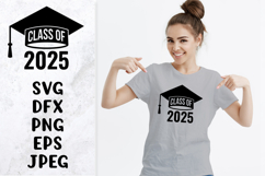 Class of 2025 lettering on graduation cap. Graduate SVG Product Image 1