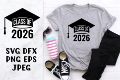 Class of 2026 lettering on graduation cap. Graduate SVG Product Image 1