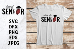 Football senior 2026 SVG. Graduation shirt design Product Image 1
