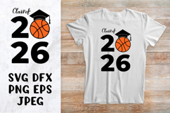 Class of 2026 SVG. Basketball ball. Graduation shirt design Product Image 1