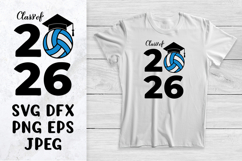 Class of 2026 SVG. Volleyball ball. Graduation shirt design Product Image 1