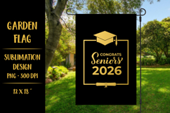 Seniors 2026 graduation garden flag sublimation design Product Image 1