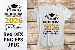 Proud nephew of a 2026 graduate SVG. Graduation shirt design Product Image 1